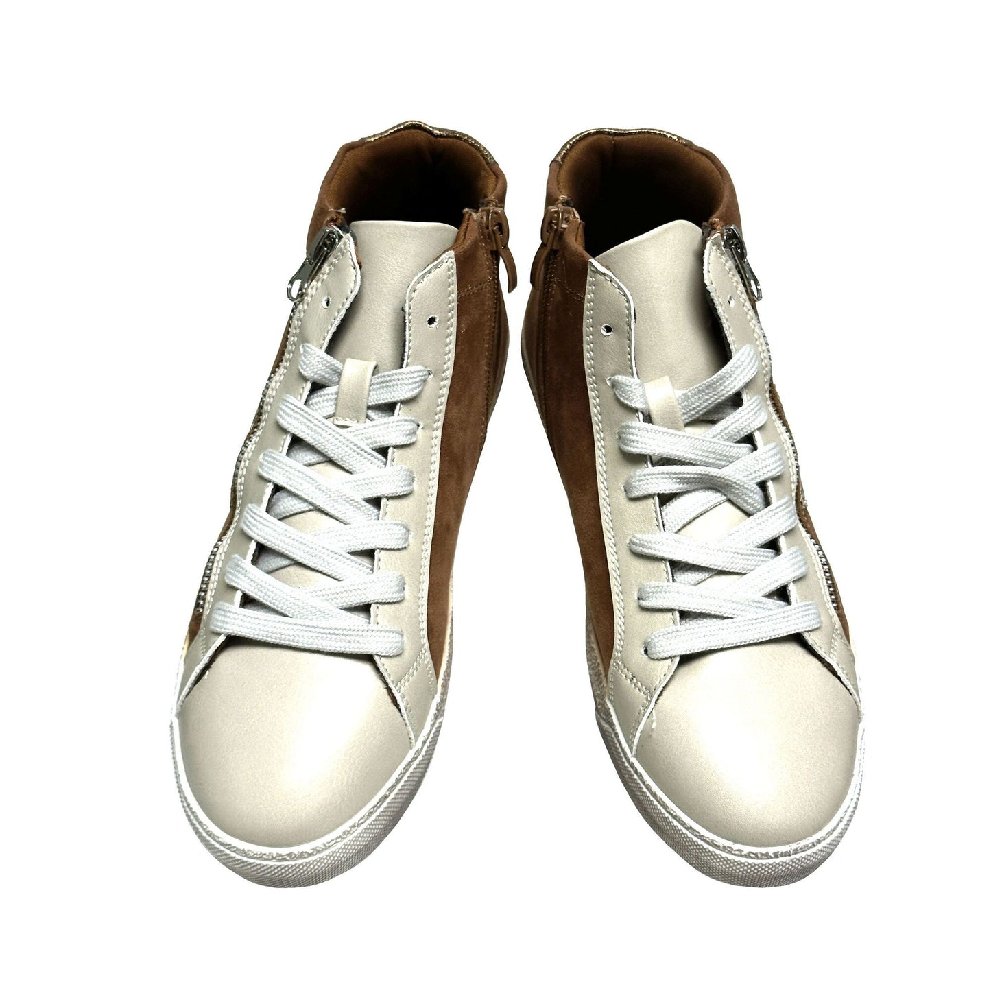 Ninety Union BLISS High Top Athletic Fashion Sneaker With Mixed Texture - ninetyunion