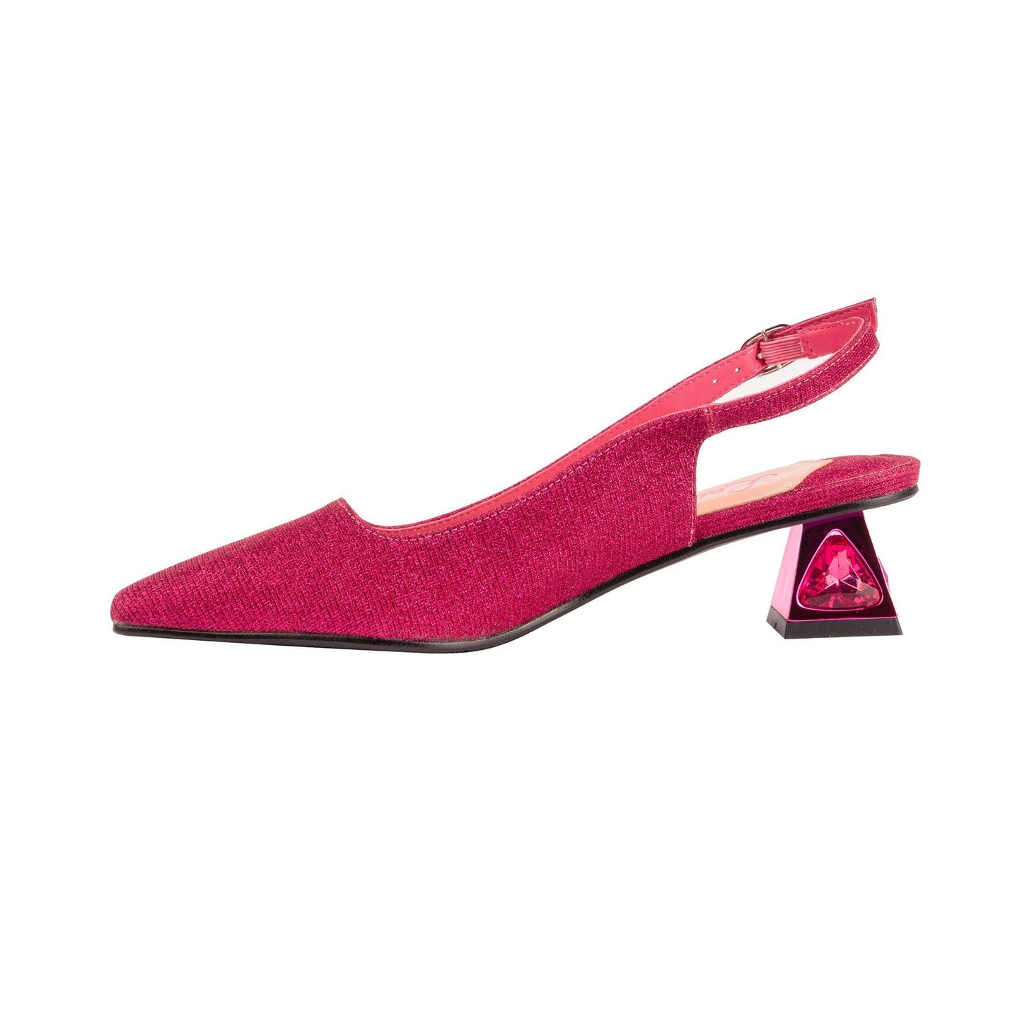 Lady Couture RUBY Glitter Metal Heel Slingback