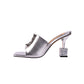 Lady Couture CASINO Jeweled Metallic Square Heel Slide - ninetyunion